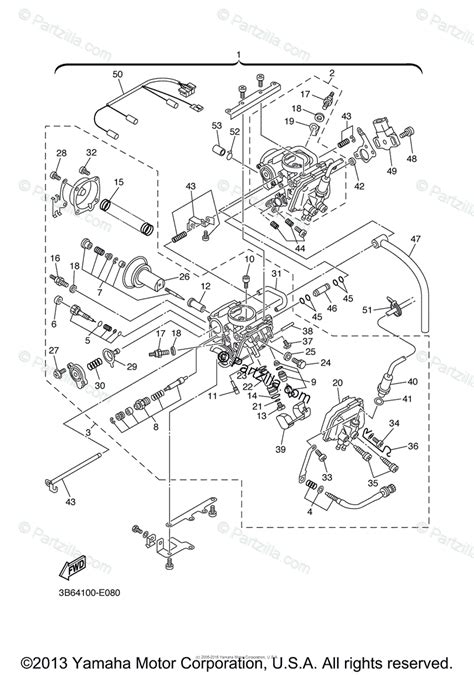 yamaha motorcycle  oem parts diagram  carburetor partzillacom