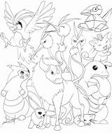 Pokemon Coloring Pages Type Evolution Printable Deviantart Eevee Colouring Drawing Color Cute Kids Sheets Fire Normal Fairy Drawings Print Line sketch template