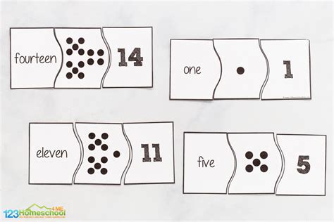 printable number puzzles  kindergarten