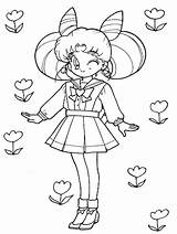 Sailor Moon Coloring Mini Pages Chibi Para Rini Tsukino Popular Dibujar Library Gif Coloringhome sketch template