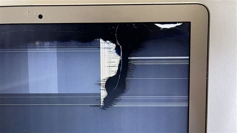 macbook air screen repair lines  discoloration fixed