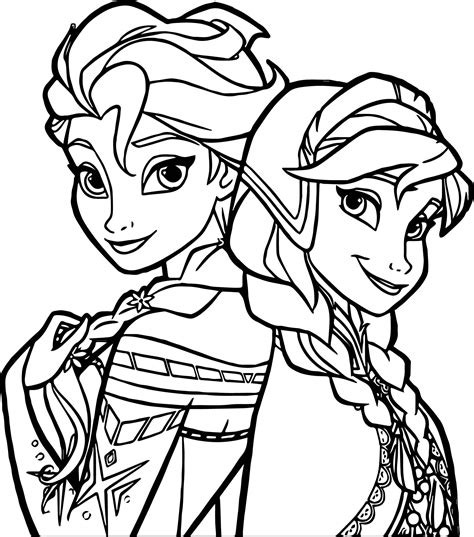 frozen sisters coloring page wecoloringpagecom frozen  colorir