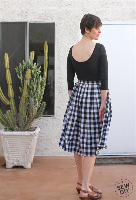 diy tutorial pleated button front skirt — sew diy