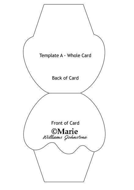 cupcake card template  tutorial