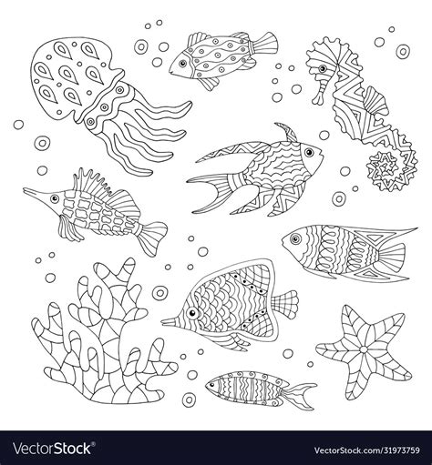 coloring pages  ocean fish