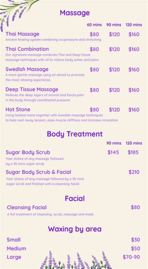 services lavish thai massage spa las vegas