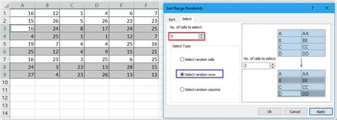 how to select cells randomly in excel