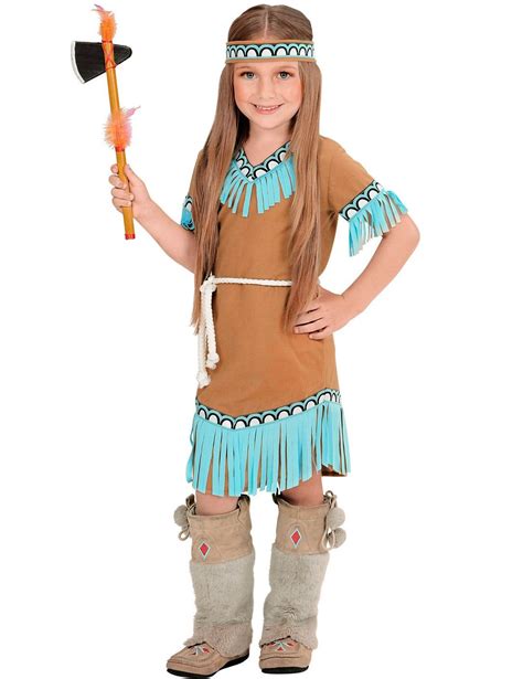 disfraz india marrón y azul niña este disfraz de india pequeña para niña incluye un vestido