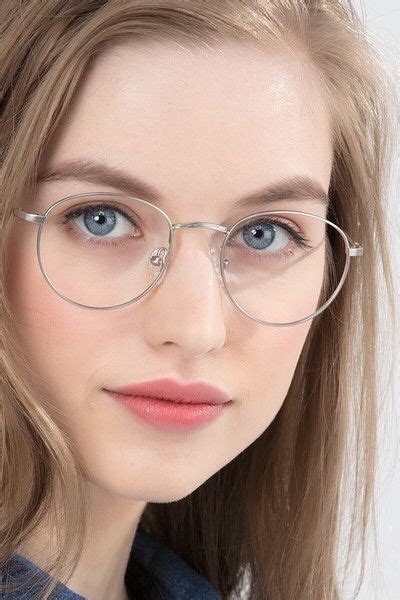 epilogue oval silver frame eyeglasses eyebuydirect glasses frames