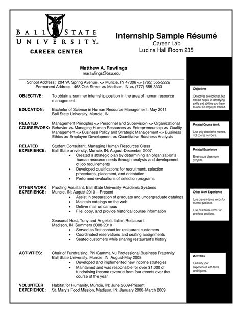 internship cv template  internship resume templates