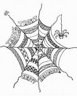 Scary Zentangle Printables Malvorlagen Spinnen Colorings Malvorlage Spinnennetz Spinne Getdrawings Getcolorings Coloringbay Intricate Gcssi sketch template