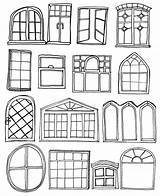 Coloring Windows Window Pages Template House Templates sketch template