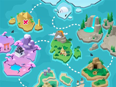 game map  phich  dribbble