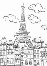 Tower Eiffeltoren Parijs Kleurplaten Kinderen sketch template