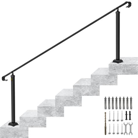 Vevor Handrails For Outdoor Steps Fit 5 Or 7 Steps Outdoor Stair