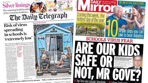 newspaper headlines school risk     kids safe bbc news