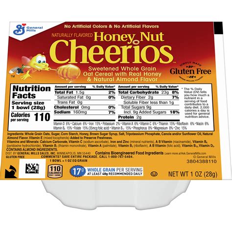 cheerios cereal nutrition information home alqu