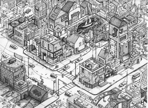 mini isometric city  drew  penink risometric