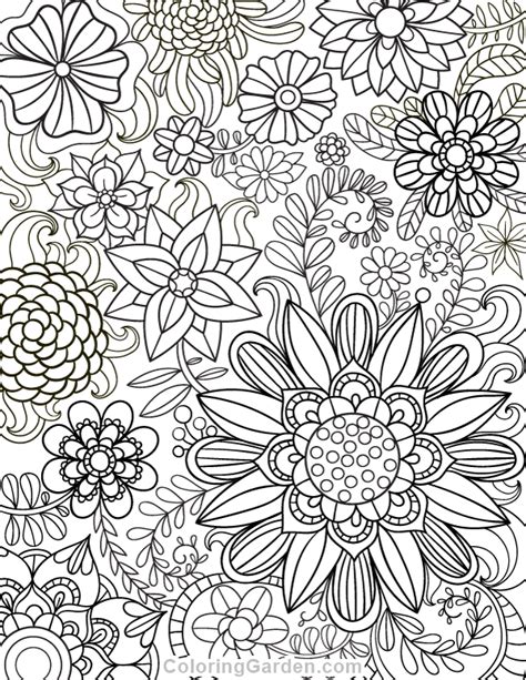 pics adult color page floral floral adult coloring page