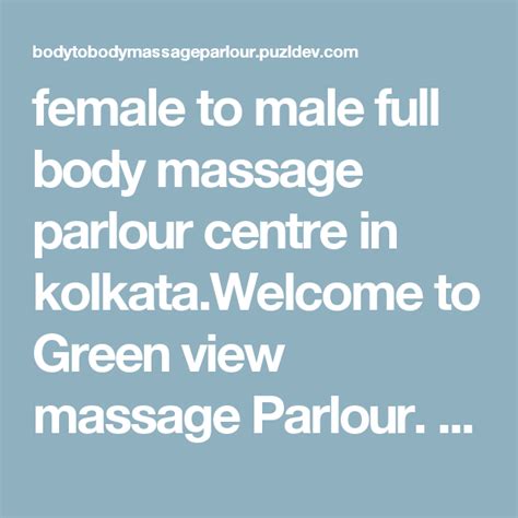 Female To Male Full Body Massage Parlour Centre In Kolkata Full Body