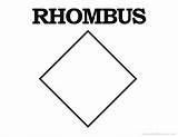 Rhombus Trapezoid Rombo Printableparadise Inglés sketch template