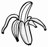 Banana Clip Lineart Onlinelabels sketch template