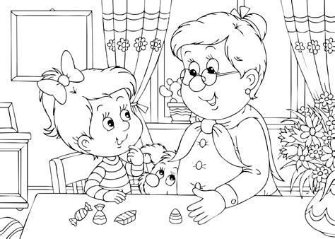 mothers day coloring pages grandma  large images
