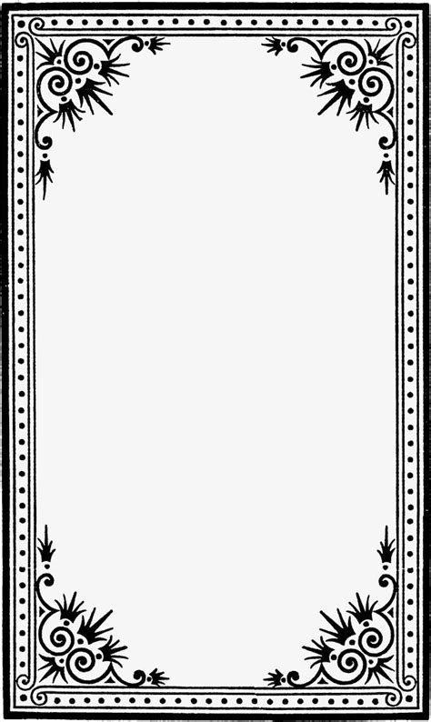 black  white border png clip art frames borders page borders