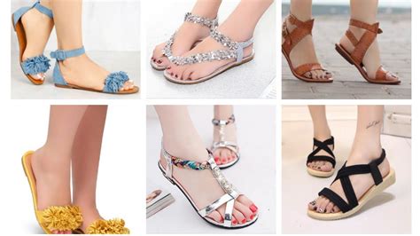 stylish flat sandals collection  latest beautiful flat sandals designs college wear
