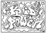 Graffitis sketch template