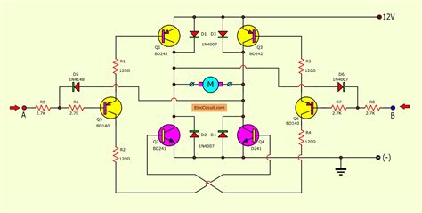 channel dc motor driver  saving model eleccircuit