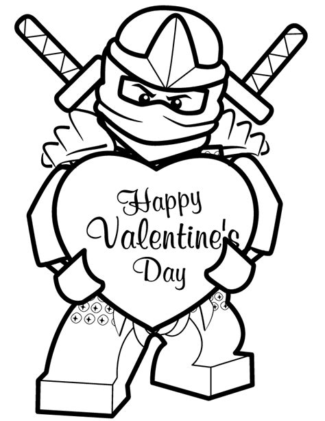ninjago valentines day coloring page  printable coloring pages