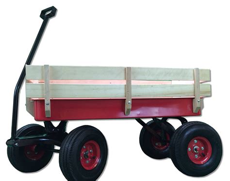 terrain steel  wood pull cart wagon  kids  extra large