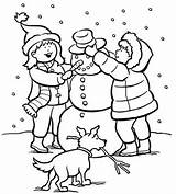 Coloring Winter Pages Printable Print sketch template