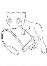 Pokemon Mew Coloring Pages Kids Type Generation Ii Color Linearts Lilly Gerbil Credit Psychic Original sketch template