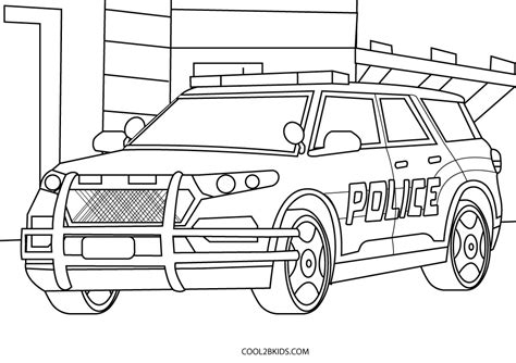 police car printable coloring pages