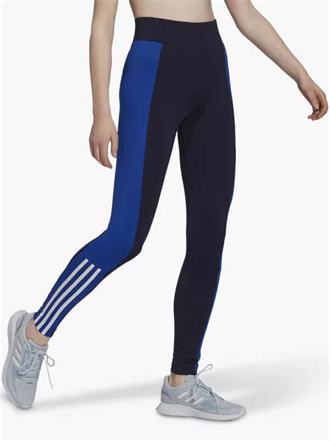 adidas essentials colourblock cut  stripes cotton leggings  john lewis partners