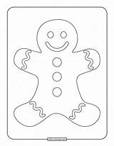 Gingerbread sketch template