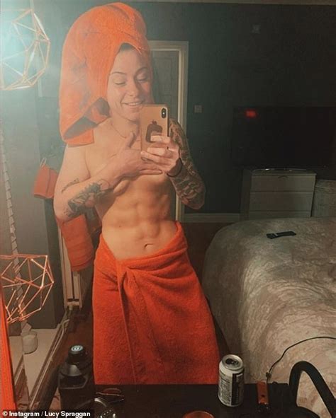 x factor s lucy spraggan displays her incredible abs in topless snap