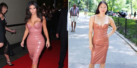 what it s really like to wear kim kardashian s latex dress