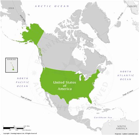 usa  north america map