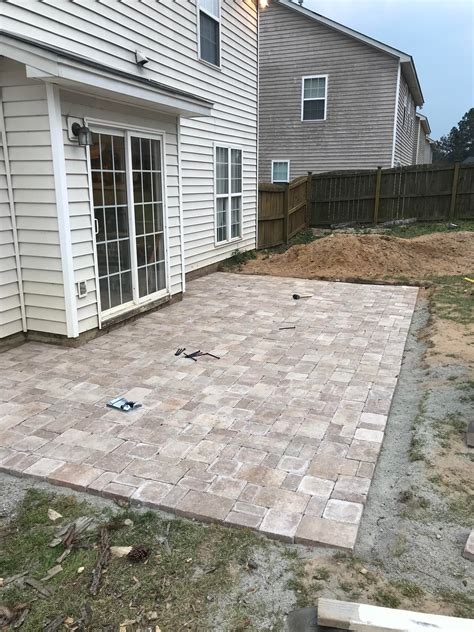 finished  paver patio    add edging  fill   joints
