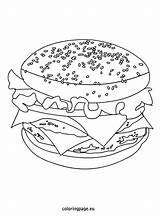 Cheeseburger Coloring Reddit Email Twitter Fast Food Coloringpage Eu sketch template