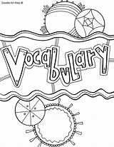 Binder Vocabulary Ausmalen Deckblatt Englisch Classroomdoodles Sheets Doodle Subjects Vokabeln Ausmalbilder Caratulas Vocab sketch template