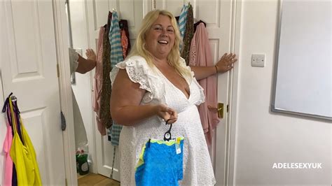 sexy bbw adelesexyuk demonstrating her new lingerie from asda 8127