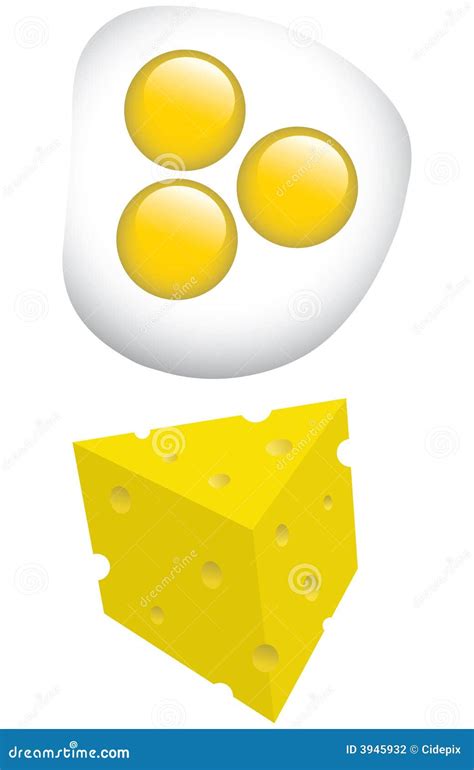 eieren en kaas vector illustratie illustration  gekookt