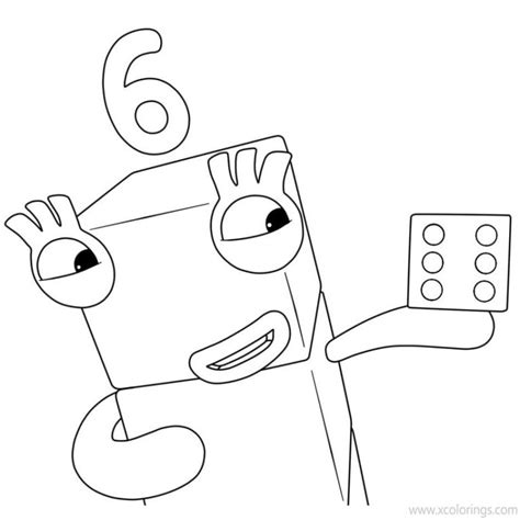 numberblocks coloring pages number  xcoloringscom