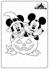 Halloween Coloring Mickey Pages Minnie Disney Mouse Printable Fall Kids Dibujos Coloringoo sketch template