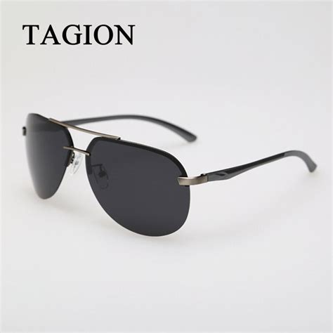 2018 tagion rimless polarized driving sunglasses for men