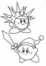 Coloring Game Pages Kirby Kids sketch template